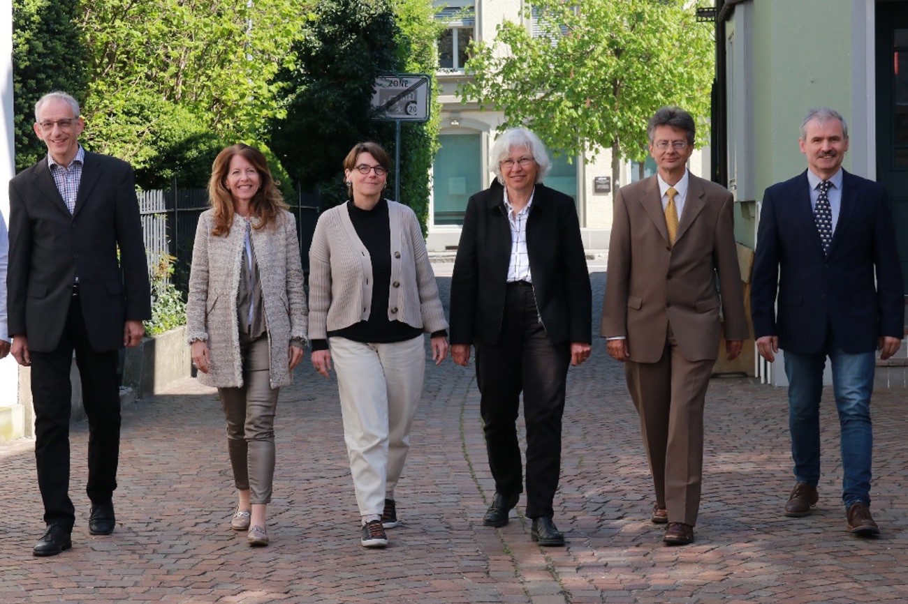 Der aktuelle Kirchenrat der Evangelischen Landeskirche Thurgau: Lukas Weinhold, Ruth Pfister, Christina Aus der Au, Gerda Schärer, Hanspeter Heeb und Paul Wellauer (von links nach rechts). (Bild: ck)