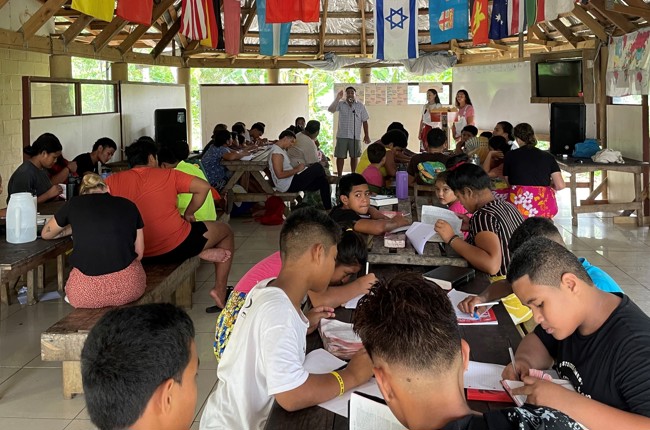Schulunterricht auf Samoa.