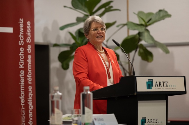 Rita Famos, Präsidentin des Rats der EKS. Rita Famos, Präsidentin des Rats der EKS.