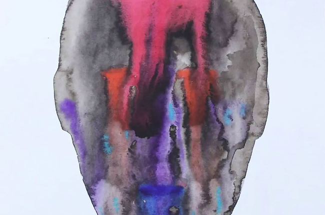 Schmerz. Aquarell auf Papier, 35 x 30 cm, von Danylo Movchan.