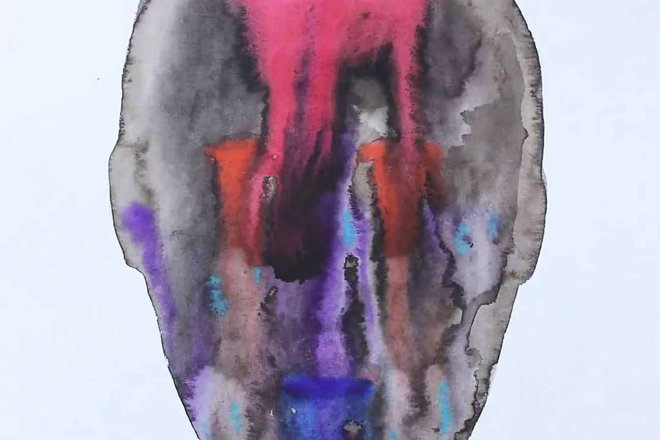 Schmerz. Aquarell auf Papier, 35 x 30 cm, von Danylo Movchan.