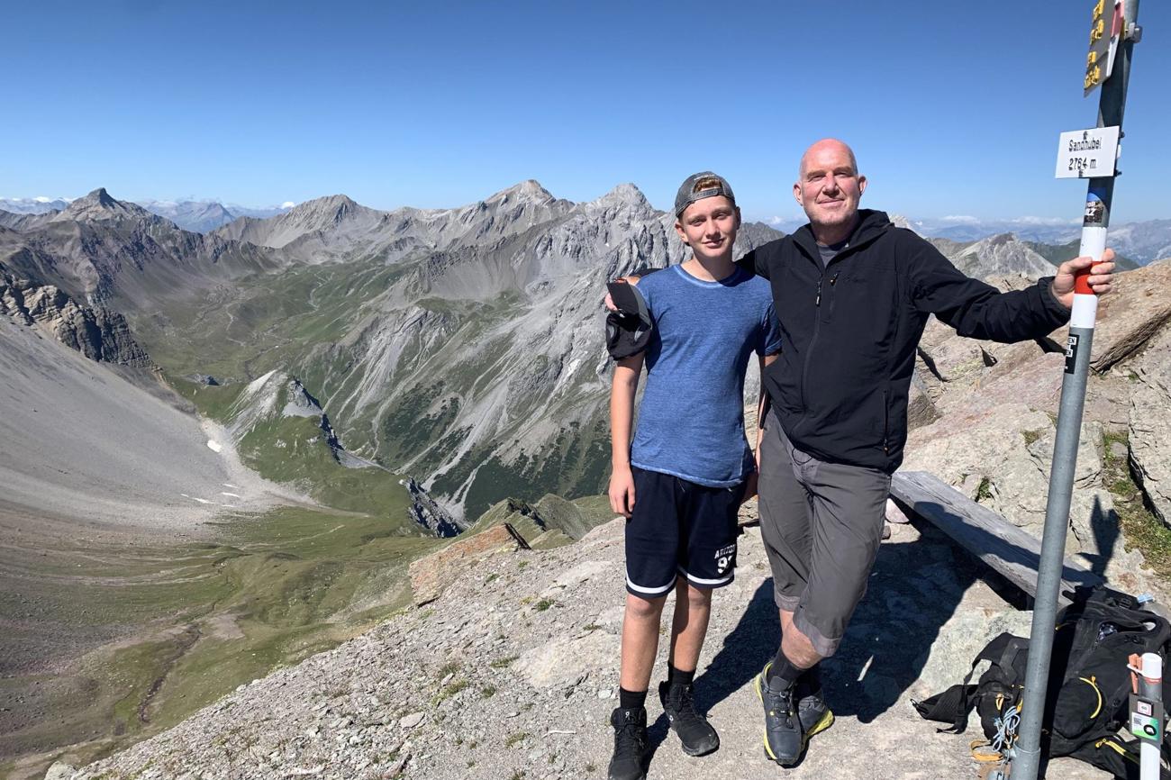 Patrik Störchli aus Münchwilen mit seinem Sohn Micha. (Bild: zVg)