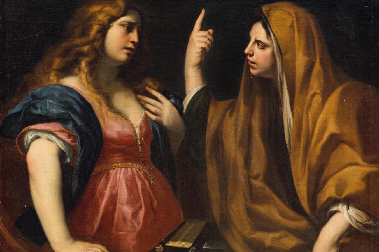 Maria und Martha, gemalt von Andrea Vaccaro (1604–1670).