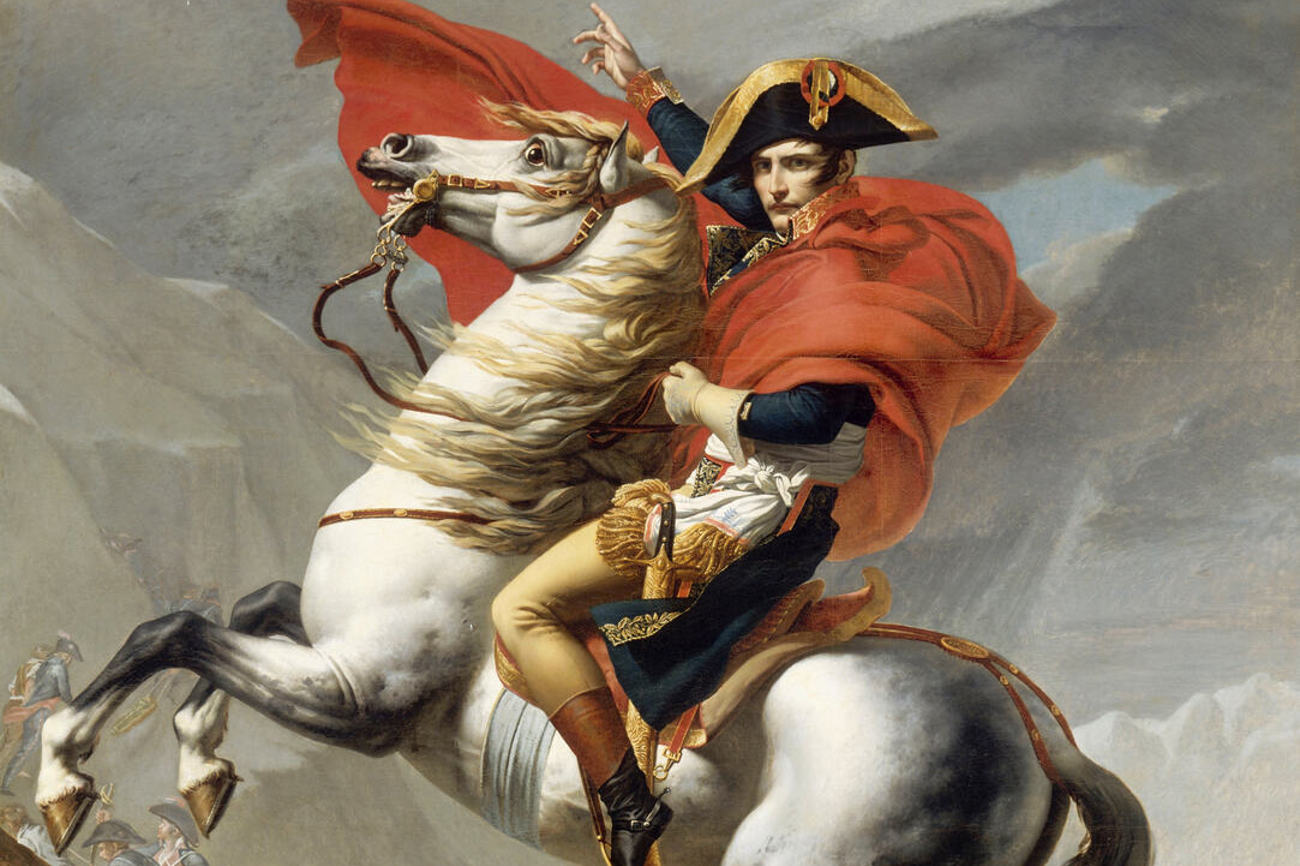 Den berühmten Ausspruch, mit Napoleon komme der «Weltgeist zu Pferde» geritten, hat der Philosoph Friedrich Hegel so vermutlich gar nie gemacht. Bild: Jacques-Louis David