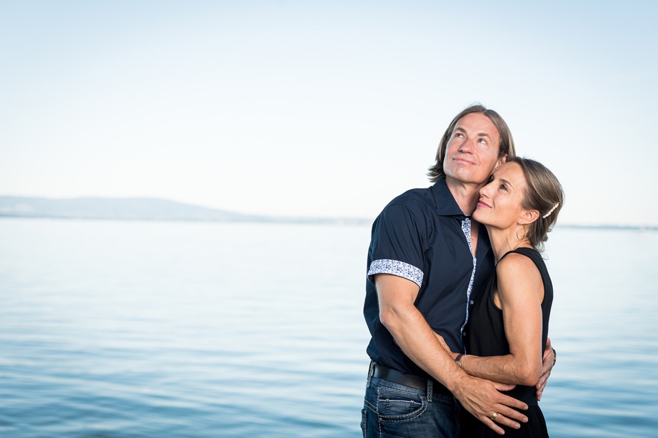 Jörg und Jacqueline Walcher Schneider waren früher selbst Profisportler. Heute arbeiten sie unter anderem als Sportseelsorger. (Bild: Roland Jucker)