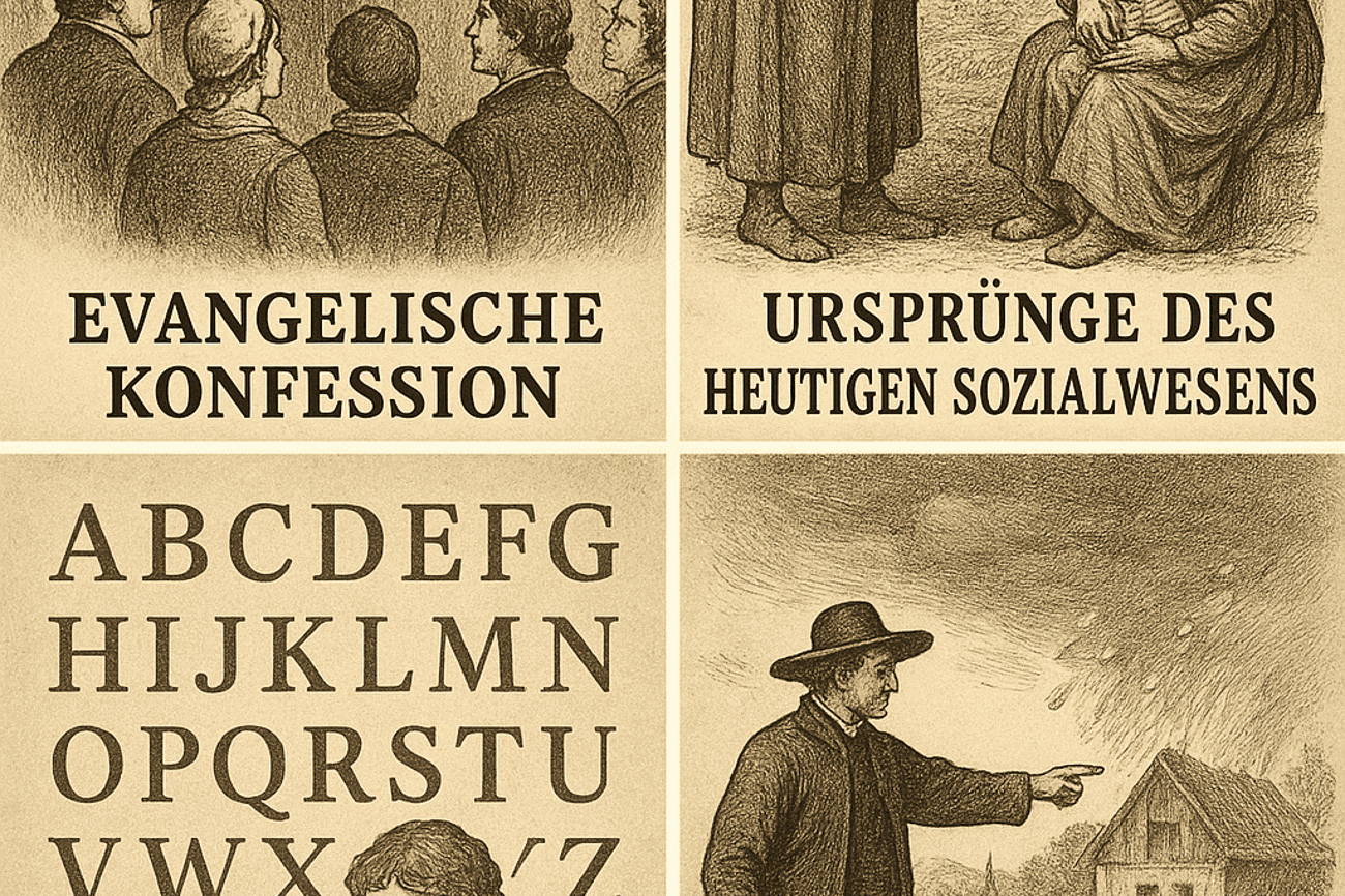 Auf den Punkt gebracht mit Künstlicher Intelligenz: Vor 300 Jahren beendete Johann Heinrich Lavater in Gachnang seine segensreiche Zeit als Pfarrer, die zu einem vielseitigen Thurgauer Vermächtnis führte. (Bild: ChatGPT)