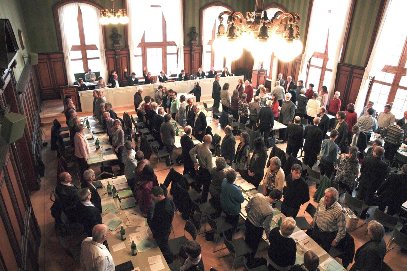 Feierliche Momente wie hier im November 2015 gehören ebenso zur Synode wie die gemeinsame Arbeit an
grundlegenden Themen der Evangelischen Landeskirche Thurgau. (Bild: Markus Bergmann)