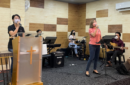 Worshipband von Canaanland-church