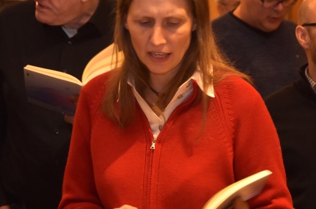 Auch Pfarrerin Susanne Gröger aus Münchwilen war mitverantwortlich für die Stimmgewalt an der Neujahrskonferenz. (Bild: Cyrill Rüegger)