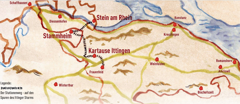 Der Stationenweg wird am 1. Mai eröffnet: Die gesamte Wegstrecke beträgt rund 23 Kilometer. Sie kann auch etappenweise begangen werden. | zvg