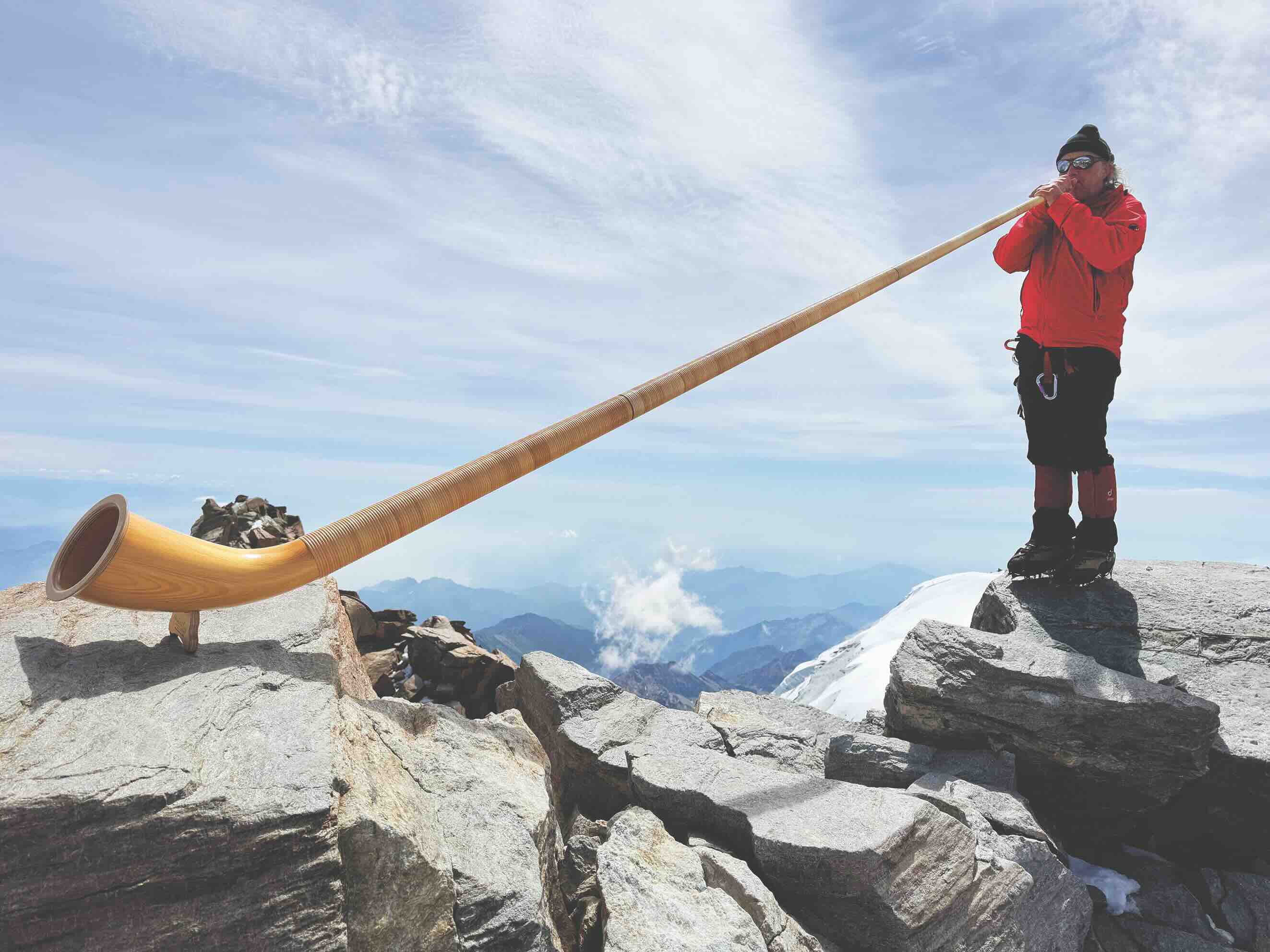Toggenburger Alphorn auf Dufourspitze