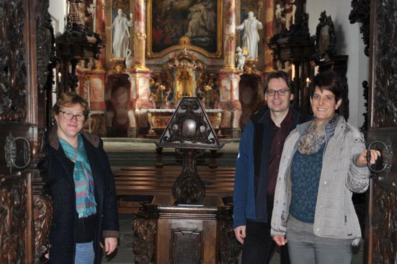 Kartause Ittingen: Cathrin Legler, Thomas Bachofner und Jasmin Hanselmann knüpfen mit neuen Angeboten bewusst an die klösterliche Tradition an.