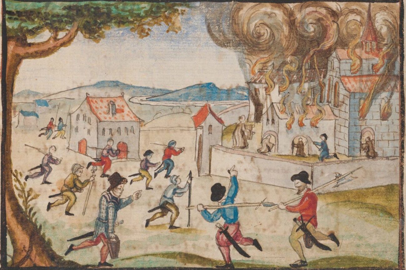 Vor 500 Jahren wurde die Kartause Ittingen gestürmt - eine wortwörtlich brandgefährliche Aktion. (Bild: Heinrich Thomann (1605))