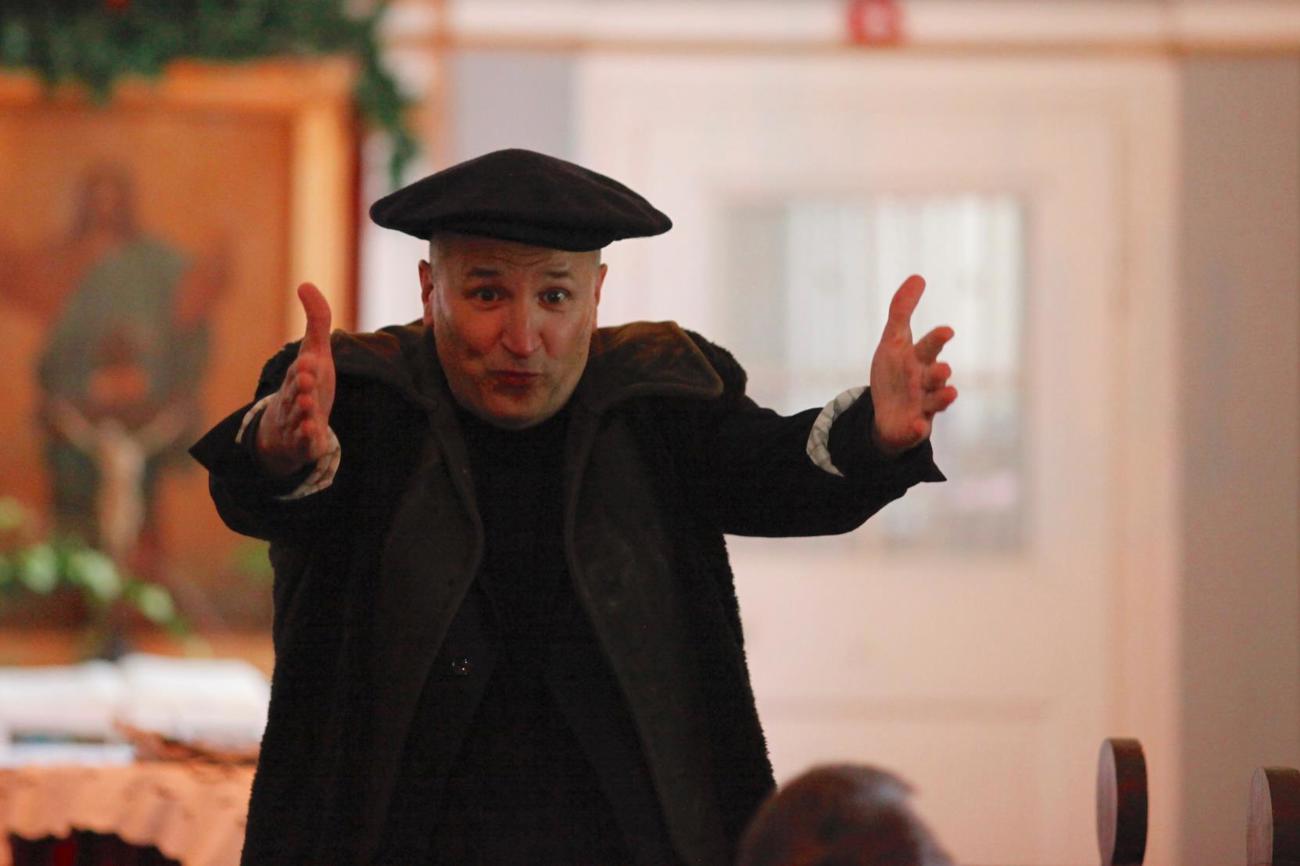 Nimmt als Martin Luther kein Blatt vor den Mund: Christian Klischat. (Bild: Britta Rehder)