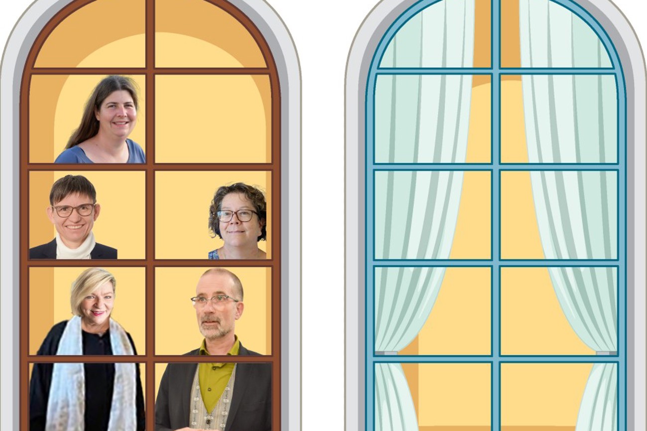 Vielfältige Laienpredigtdienst-Einsätze: Sandra Flück, Silvia Betschart, Edith Schmid, Barbara Fuhrer und Gernot Klein. (Bildmontage: Creavis)