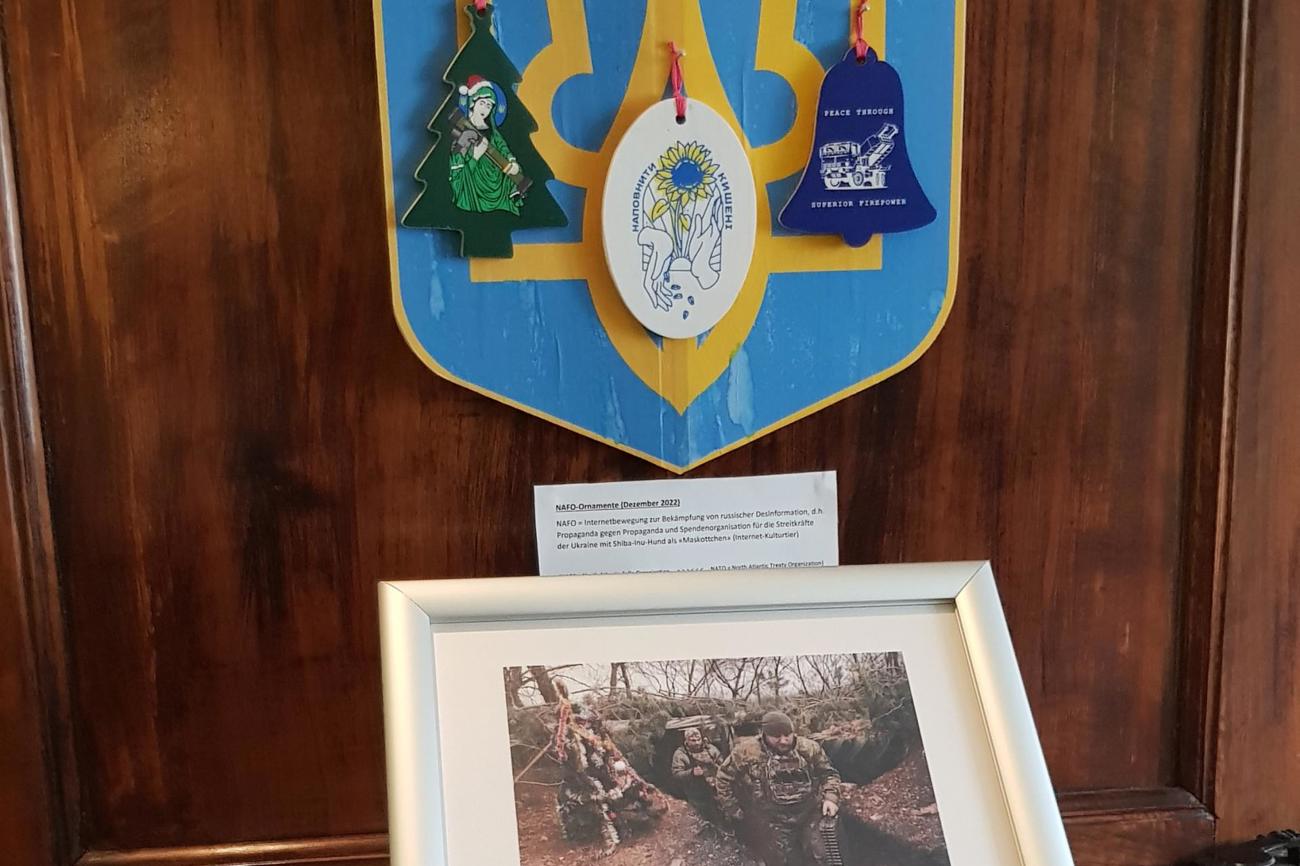 Im Historischen Museum Bischofszell sind aktuelle Weihnachtszeugnisse aus dem Ukrainekrieg zu sehen. (Bild: pd)