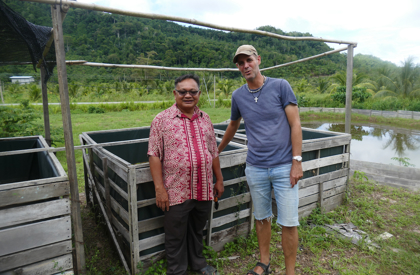 Fischzuchtbecken auf der BCCMFarm