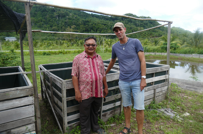 Fischzuchtbecken auf der BCCMFarm