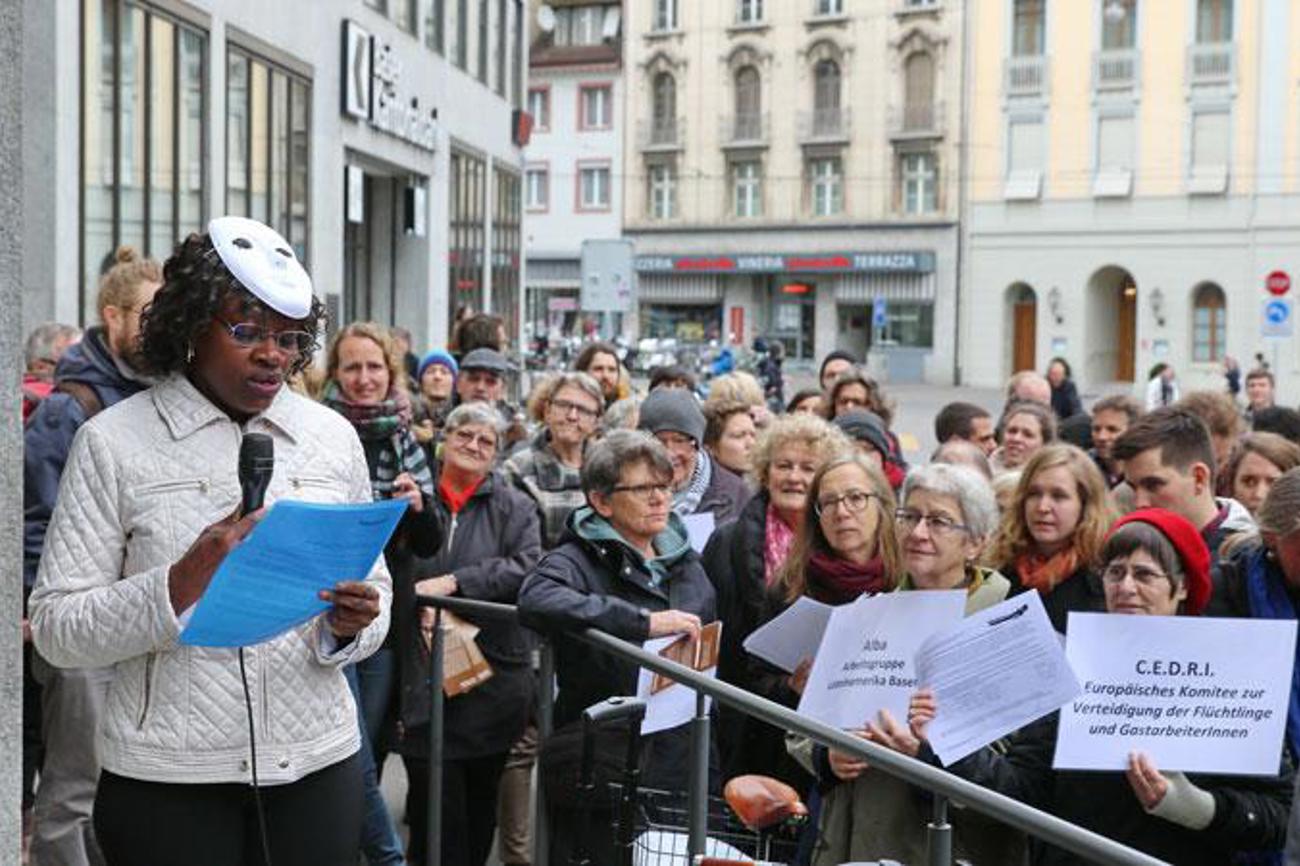 Solidaritätskundgebung in Basel: Übergabe der Härtefallgesuche. | František Matouš