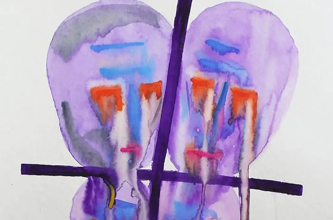 Familie. Aquarell auf Papier, 40 x 35 cm, von Danylo Movchan.