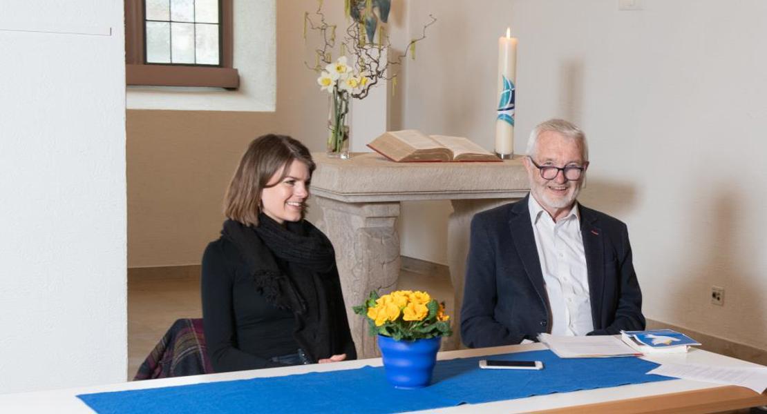 Pfarrer Reiner Jansen und Juso-Präsidentin Ronja Jansen sehen Parallelen im Christentum und linker Politik. | Susanne Seiler