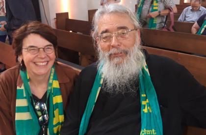 Christina Aus der Au und Pater Miron. Christina Aus der Au und Pater Miron.