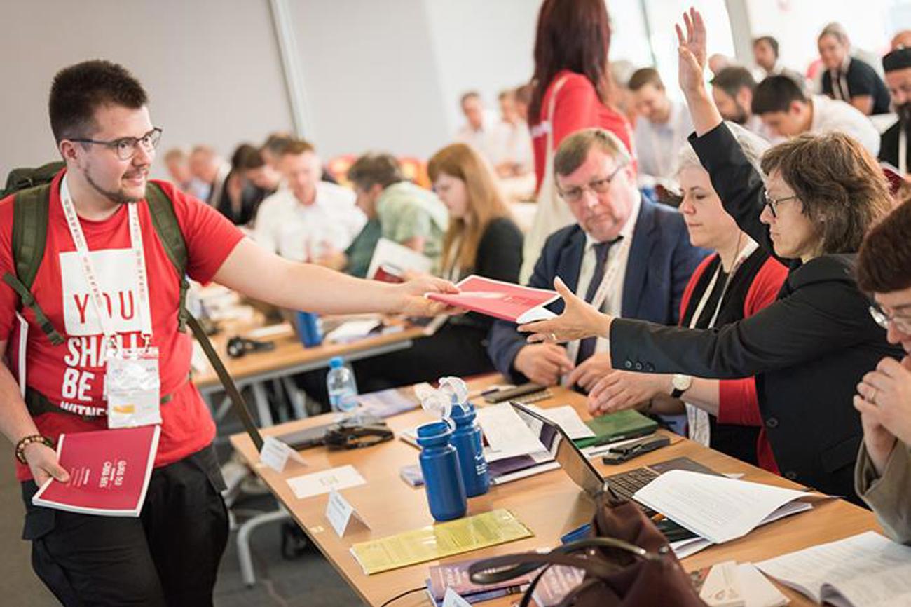 Die Schweizer Delegation (v.l.) Serge Fornerod, Gaby Bürgi Gsell, Jeannette Behringer. Bild KEK