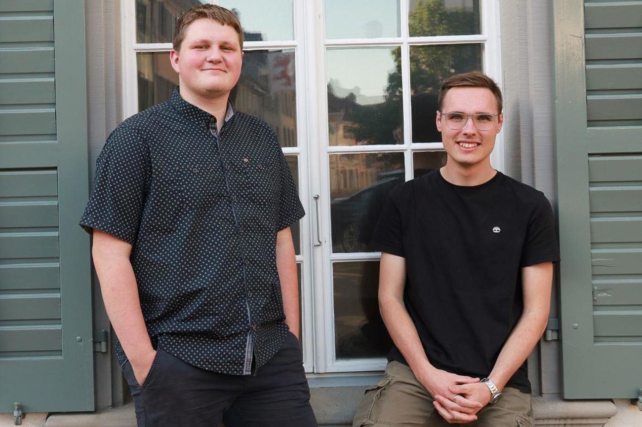 Marc Bührer (links) aus Matzingen und Dominik Murer aus Tägerwilen freuen sich auf ihre erste Sitzung der evangelischen Synode am 27. Juni. (Bild: ck)