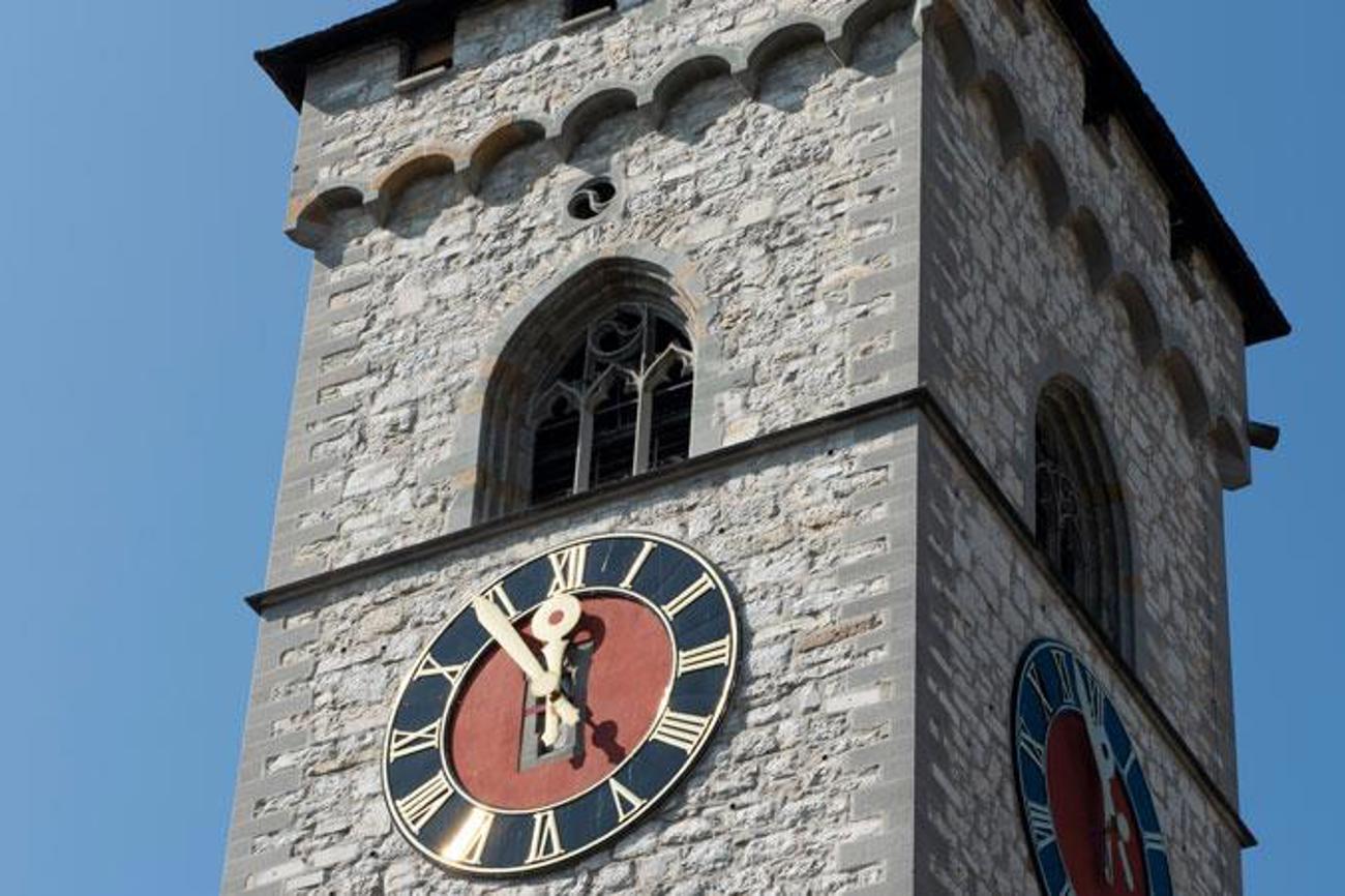 Am 28. September bleiben Kirchturmuhren auf 5 vor 12 stehen, um für den Klimaschutz einzustehen.|Peter Leutert