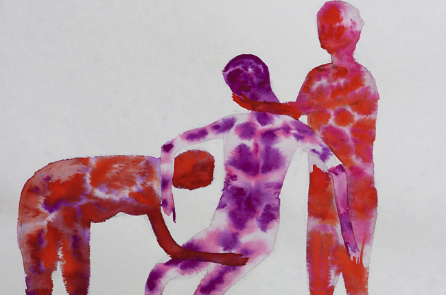 Hilfe. Aquarell auf Papier, 35 x 30 cm, von Danylo Movchan. Hilfe. Aquarell auf Papier, 35 x 30 cm, von Danylo Movchan.