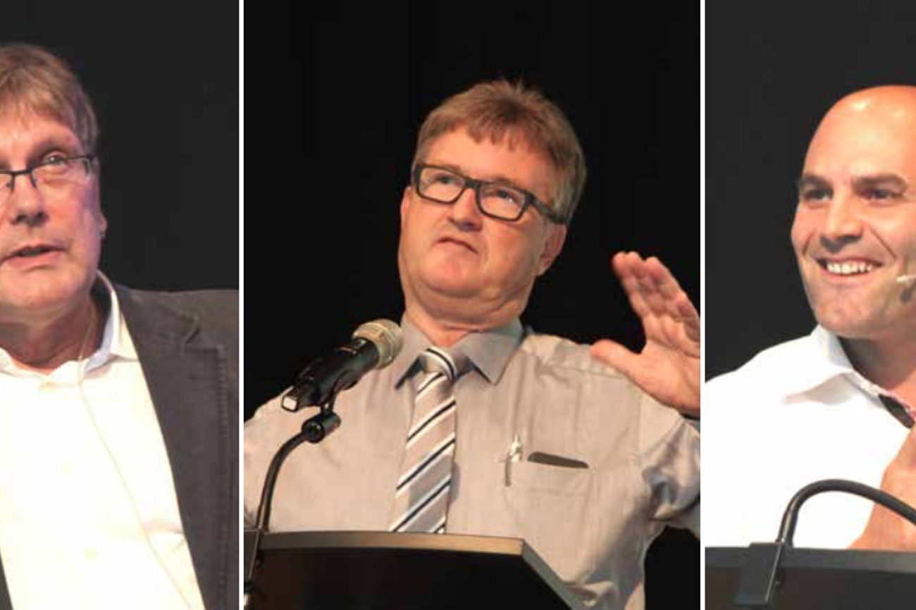 Klaus Douglass, Wilfried Bührer und Daniel Frischknecht machten sich Gedanken über die «neue Reformation» und ermutigten, in den Kirchgemeinden freiwillige Mitarbeitende verstärkt strategisch und praktisch zu fördern und fordern.